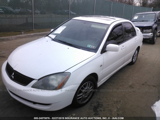 JA3AJ86E56U006783 - 2006 MITSUBISHI LANCER OZ RALLY WHITE photo 2