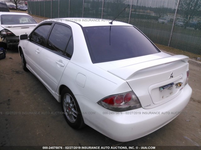 JA3AJ86E56U006783 - 2006 MITSUBISHI LANCER OZ RALLY WHITE photo 3