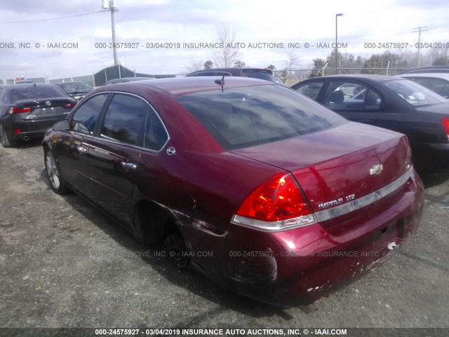 2G1WU583381264459 - 2008 CHEVROLET IMPALA LTZ BURGUNDY photo 3