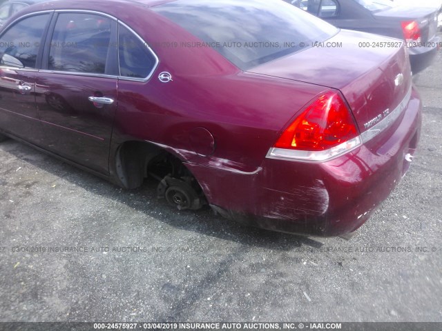 2G1WU583381264459 - 2008 CHEVROLET IMPALA LTZ BURGUNDY photo 6