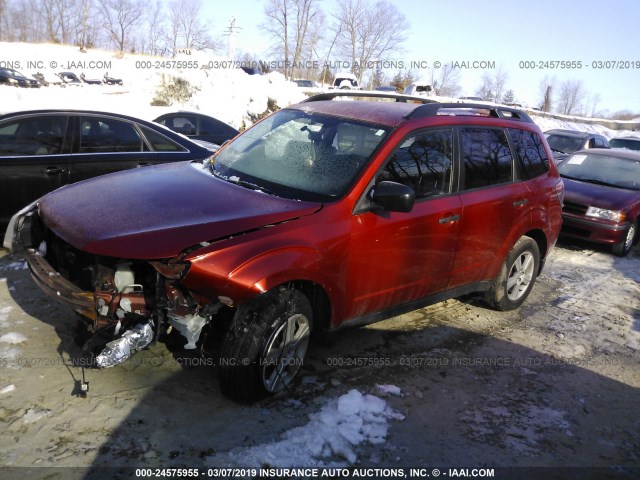 JF2SH6BC4AH785185 - 2010 SUBARU FORESTER XS ORANGE photo 2