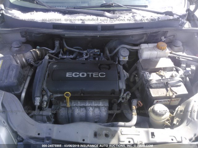 KL1TD5DE7BB242707 - 2011 CHEVROLET AVEO LS/LT ნაცრისფერი ფოტო 10