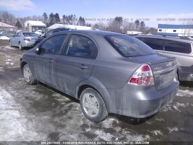 KL1TD5DE7BB242707 - 2011 CHEVROLET AVEO LS/LT ნაცრისფერი ფოტო 3