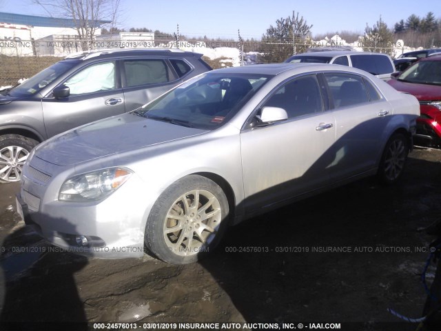 1G1ZE5E10BF111907 - 2011 CHEVROLET MALIBU LTZ SILVER photo 2