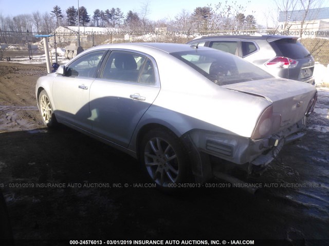 1G1ZE5E10BF111907 - 2011 CHEVROLET MALIBU LTZ SILVER photo 3