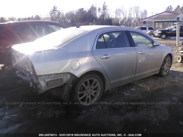 1G1ZE5E10BF111907 - 2011 CHEVROLET MALIBU LTZ SILVER photo 4