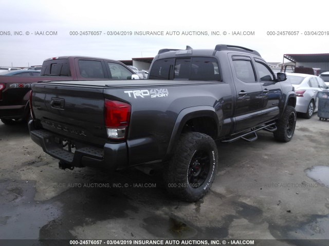 5TFDZ5BN8GX011326 - 2016 TOYOTA TACOMA DBL CAB/SR5/TRD SPORT/OR GRAY photo 4