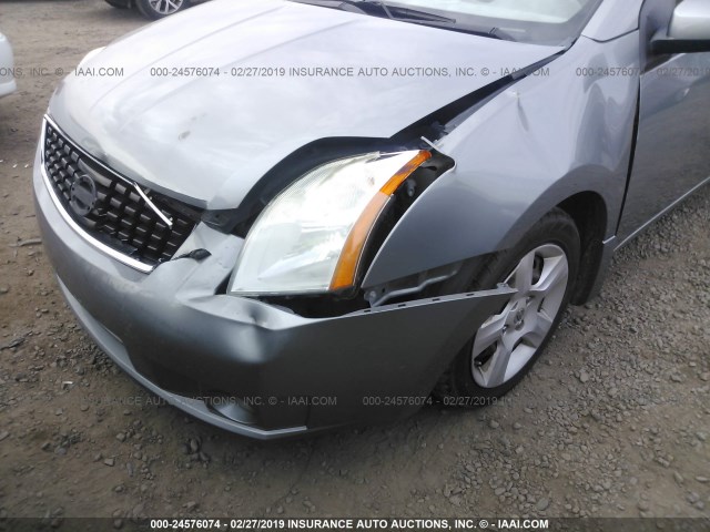 3N1AB61E98L686018 - 2008 NISSAN SENTRA 2.0/2.0S/2.0SL GRAY photo 6