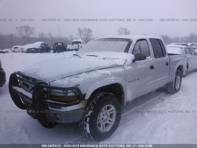 1B7GG2AN11S123960 - 2001 DODGE DAKOTA QUAD BLUE photo 2