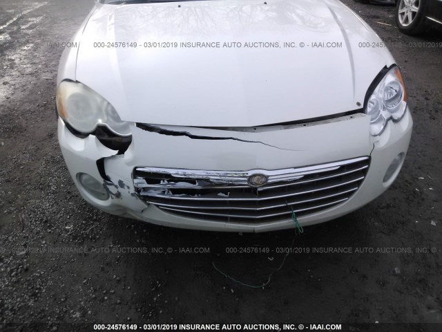 4C3AG52H14E084275 - 2004 CHRYSLER SEBRING LIMITED WHITE photo 6