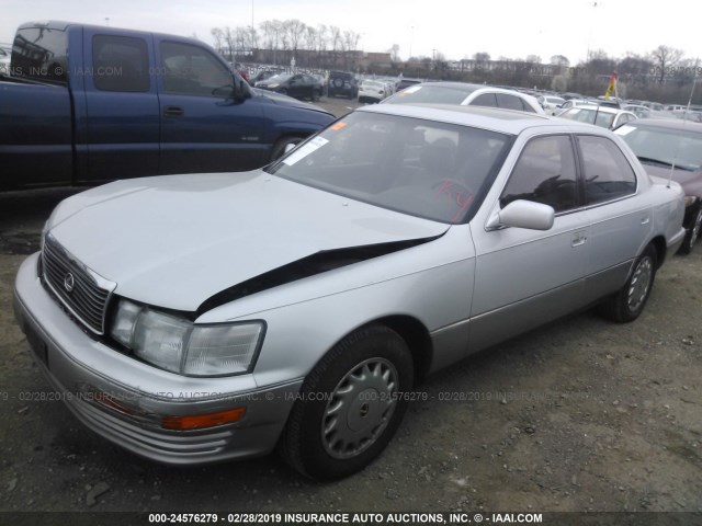 JT8UF11E5M0081601 - 1991 LEXUS LS 400 SILVER photo 2