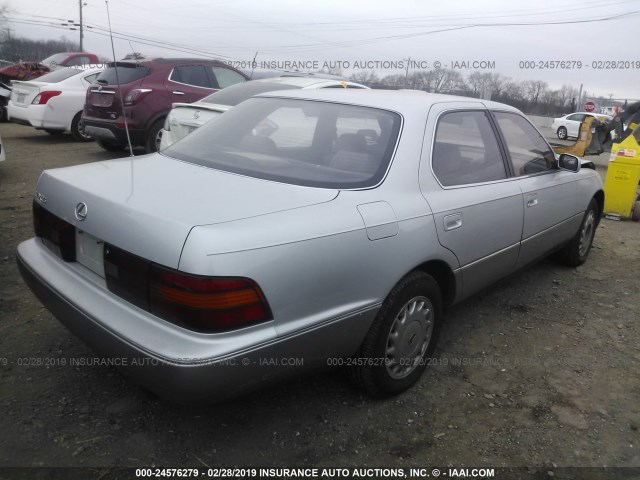 JT8UF11E5M0081601 - 1991 LEXUS LS 400 SILVER photo 4