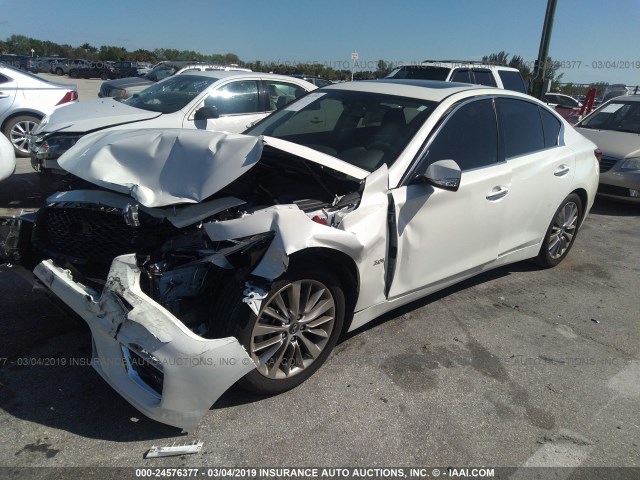 JN1EV7AP9JM353703 - 2018 INFINITI Q50 LUXE/SPORT WHITE photo 2