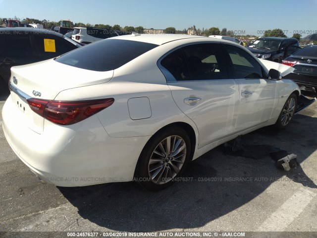 JN1EV7AP9JM353703 - 2018 INFINITI Q50 LUXE/SPORT WHITE photo 4