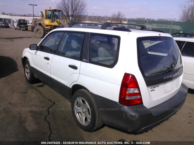 JF1SG63644H709678 - 2004 SUBARU FORESTER 2.5X WHITE photo 3