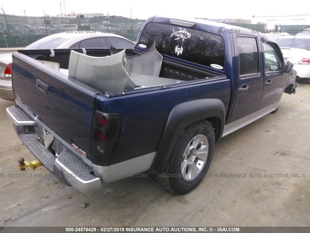 1GTDT136048110343 - 2004 GMC CANYON BLUE photo 4