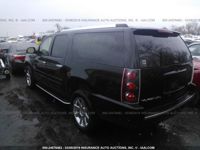 1GKFK66857J219694 - 2007 GMC YUKON XL DENALI BLACK photo 3