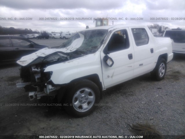 5FPYK1F21CB458123 - 2012 HONDA RIDGELINE RT WHITE photo 2