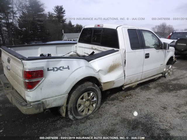 1FTFX1ET4DFA51678 - 2013 FORD F150 SUPER CAB WHITE photo 4