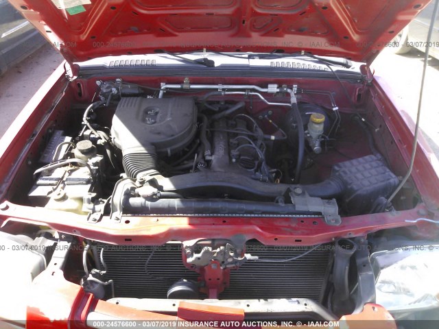 1N6DD26S92C375085 - 2002 NISSAN FRONTIER KING CAB XE RED photo 10