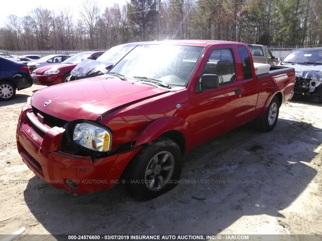 1N6DD26S92C375085 - 2002 NISSAN FRONTIER KING CAB XE RED photo 2