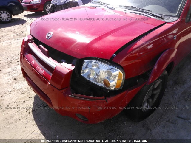 1N6DD26S92C375085 - 2002 NISSAN FRONTIER KING CAB XE RED photo 6