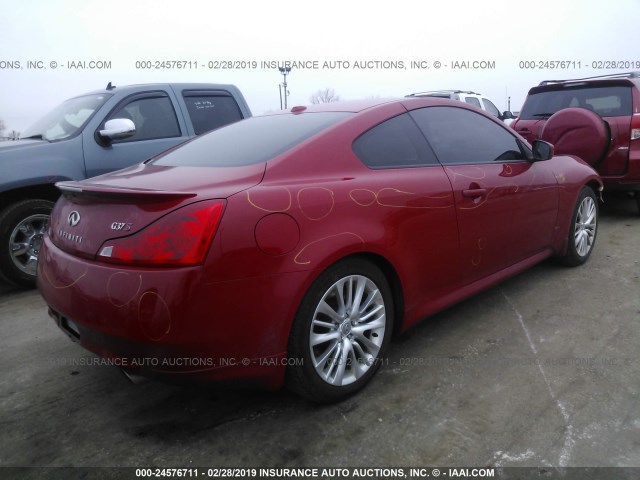 JNKCV64E88M103595 - 2008 INFINITI G37 JOURNEY/SPORT RED photo 4