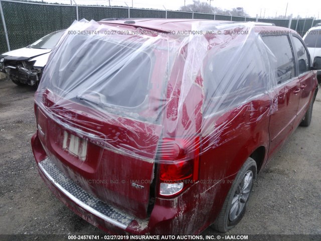 2C4RDGCG6ER376907 - 2014 DODGE GRAND CARAVAN SXT MAROON photo 6