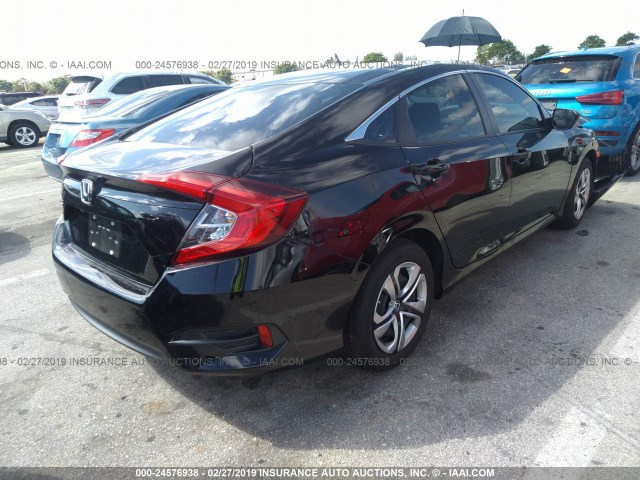 19XFC2F58HE055119 - 2017 HONDA CIVIC LX BLACK photo 4