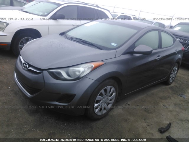 5NPDH4AE9DH184035 - 2013 HYUNDAI ELANTRA GLS/LIMITED GRAY photo 2