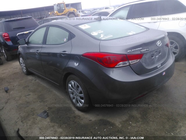 5NPDH4AE9DH184035 - 2013 HYUNDAI ELANTRA GLS/LIMITED GRAY photo 3