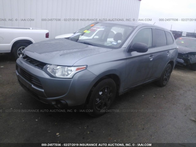 JA4AD2A36EZ005245 - 2014 MITSUBISHI OUTLANDER ES GRAY photo 2