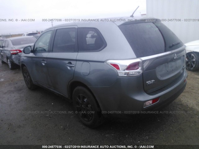 JA4AD2A36EZ005245 - 2014 MITSUBISHI OUTLANDER ES GRAY photo 3