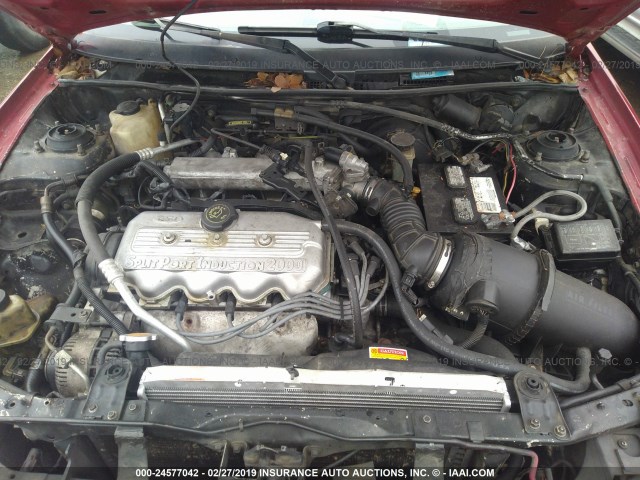 3FAFP13P32R186811 - 2002 FORD ESCORT BURGUNDY photo 10