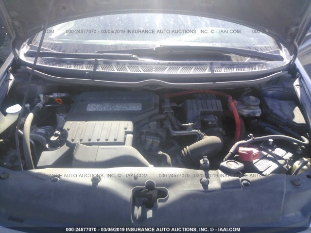 JHMFA36297S027535 - 2007 HONDA CIVIC HYBRID BLUE photo 10