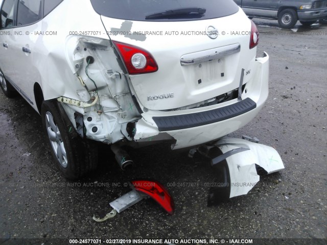 JN8AS5MT3BW181468 - 2011 NISSAN ROGUE S/SV/KROM WHITE photo 6