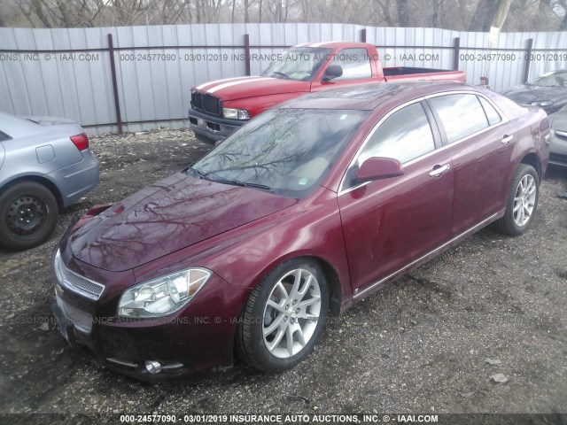 1G1ZK57779F136033 - 2009 CHEVROLET MALIBU LTZ წითელი ფოტო 2