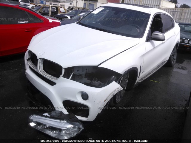 5UXKU0C58H0F99666 - 2017 BMW X6 SDRIVE35I WHITE photo 2