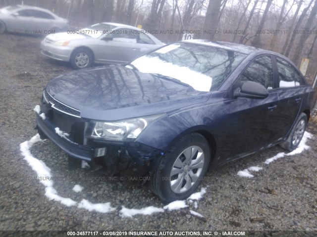 1G1PA5SH7E7348509 - 2014 CHEVROLET CRUZE LS BLUE photo 2