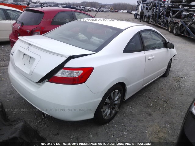 2HGFG12939H508657 - 2009 HONDA CIVIC EXL WHITE photo 4