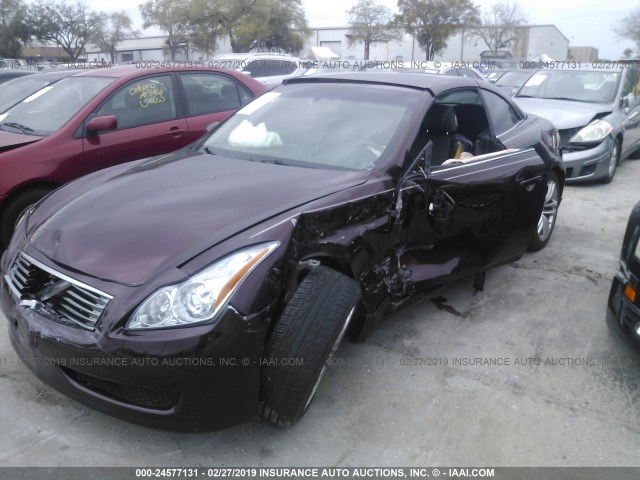 JN1CV6FE6AM352016 - 2010 INFINITI G37 SPORT BURGUNDY photo 2