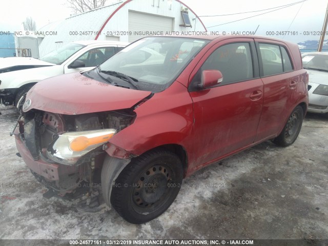 JTKKU10428J002899 - 2008 TOYOTA SCION XD RED photo 2