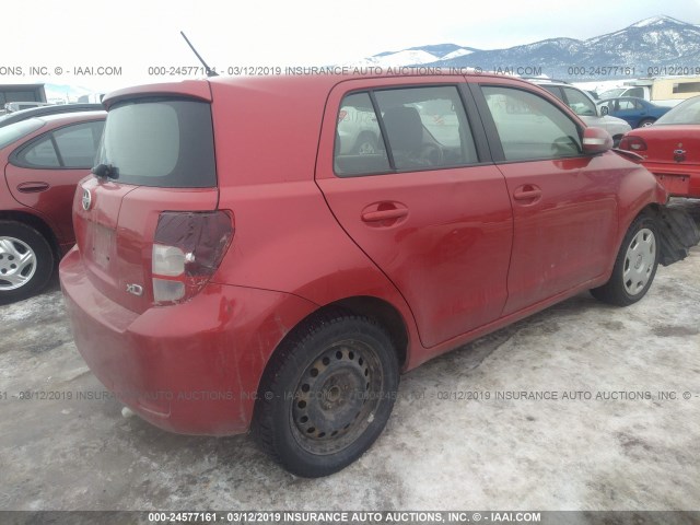 JTKKU10428J002899 - 2008 TOYOTA SCION XD RED photo 4