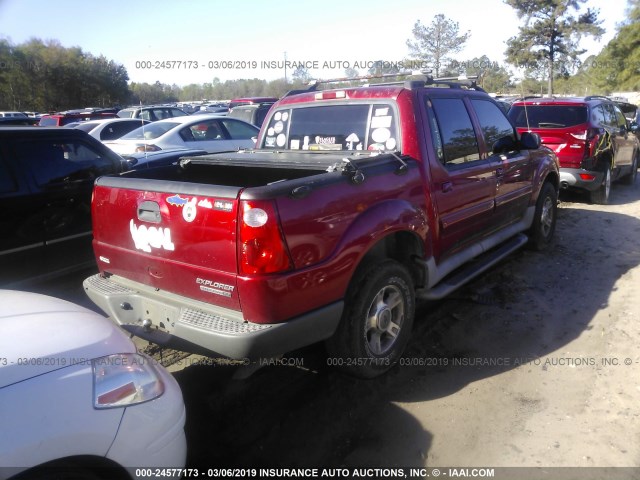 1FMZU77E13UC40818 - 2003 FORD EXPLORER SPORT TR  RED photo 4