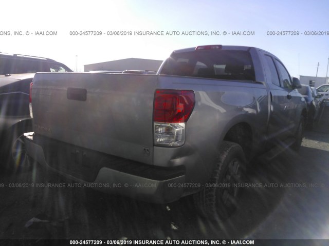 5TFRM5F1XAX012450 - 2010 TOYOTA TUNDRA DOUBLE CAB SR5 SILVER photo 4