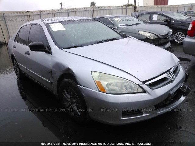 1HGCM56156A063971 - 2006 HONDA ACCORD VALUE SILVER photo 1