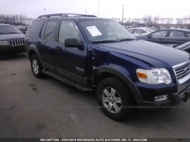 1FMEU73806UA09945 - 2006 FORD EXPLORER XLT BLUE photo 1