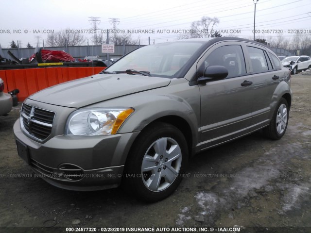 1B3HB48B57D163743 - 2007 DODGE CALIBER SXT GOLD photo 2