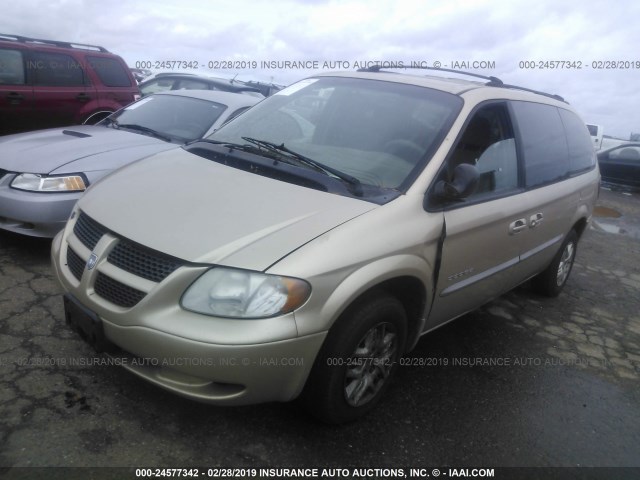 2B4GP44361R328145 - 2001 DODGE GRAND CARAVAN SPORT GOLD photo 2