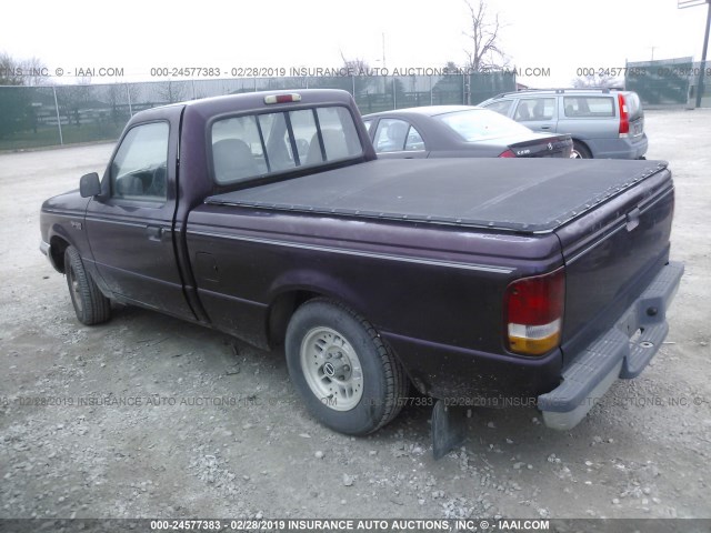 1FTCR10A5RUB31853 - 1994 FORD RANGER PURPLE photo 3